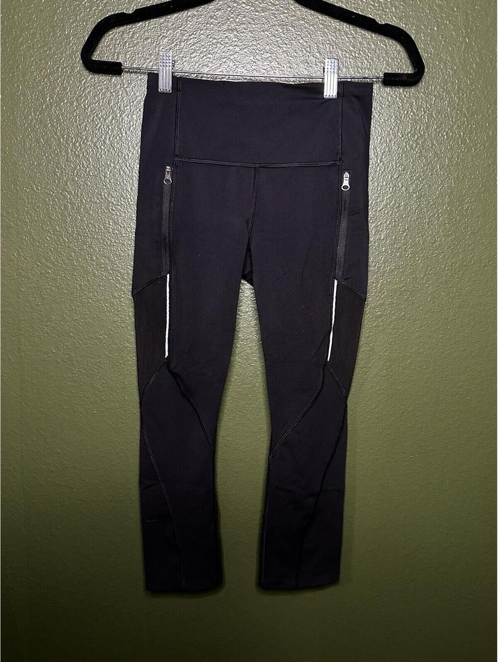 Lululemon Women’s Fast And Free High Rise Leggings Size 4 Capri Black